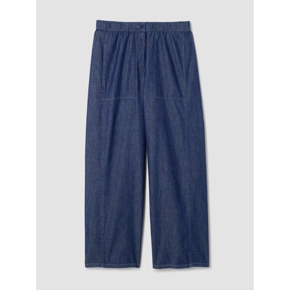 Eileen Fisher Denim Ankle Wide Pant Blue XL New With Tags